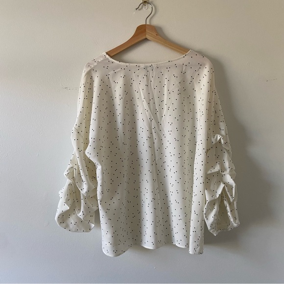 Reitman’s Polka Dot Ruffle Sleeve Blouse - Picture 5 of 6